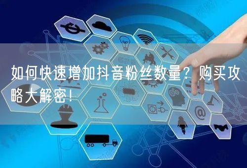 如何快速增加抖音粉丝数量？购买攻略大解密！