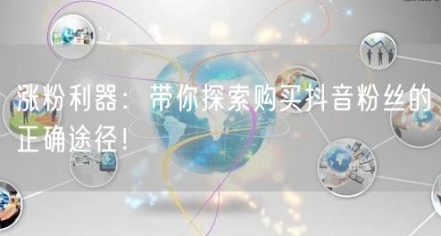 涨粉利器：带你探索购买抖音粉丝的正确途径！