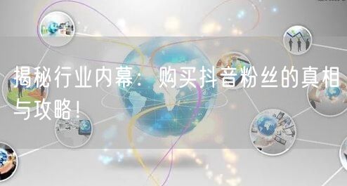 揭秘行业内幕：购买抖音粉丝的真相与攻略！