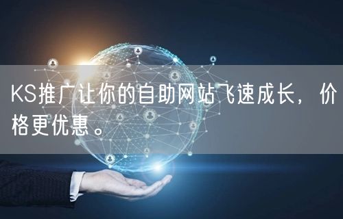 KS推广让你的自助网站飞速成长，价格更优惠。