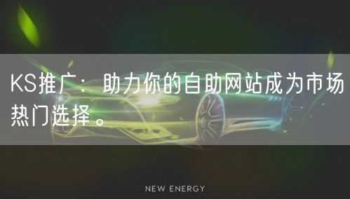 KS推广：助力你的自助网站成为市场热门选择。