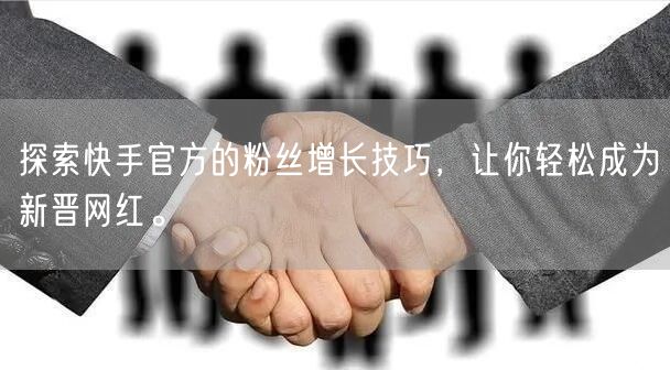 探索快手官方的粉丝增长技巧，让你轻松成为新晋网红。