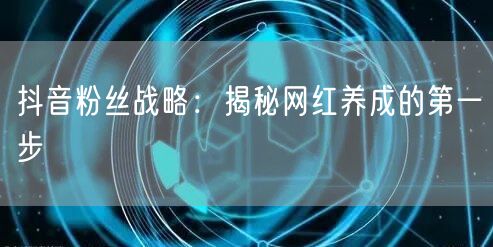 抖音粉丝战略：揭秘网红养成的第一步