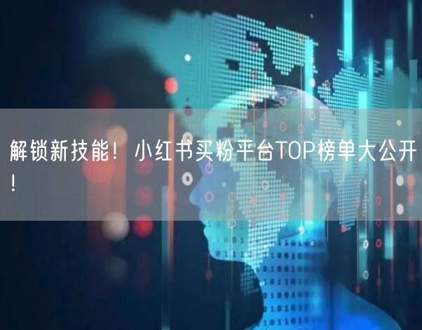 解锁新技能！小红书买粉平台TOP榜单大公开！